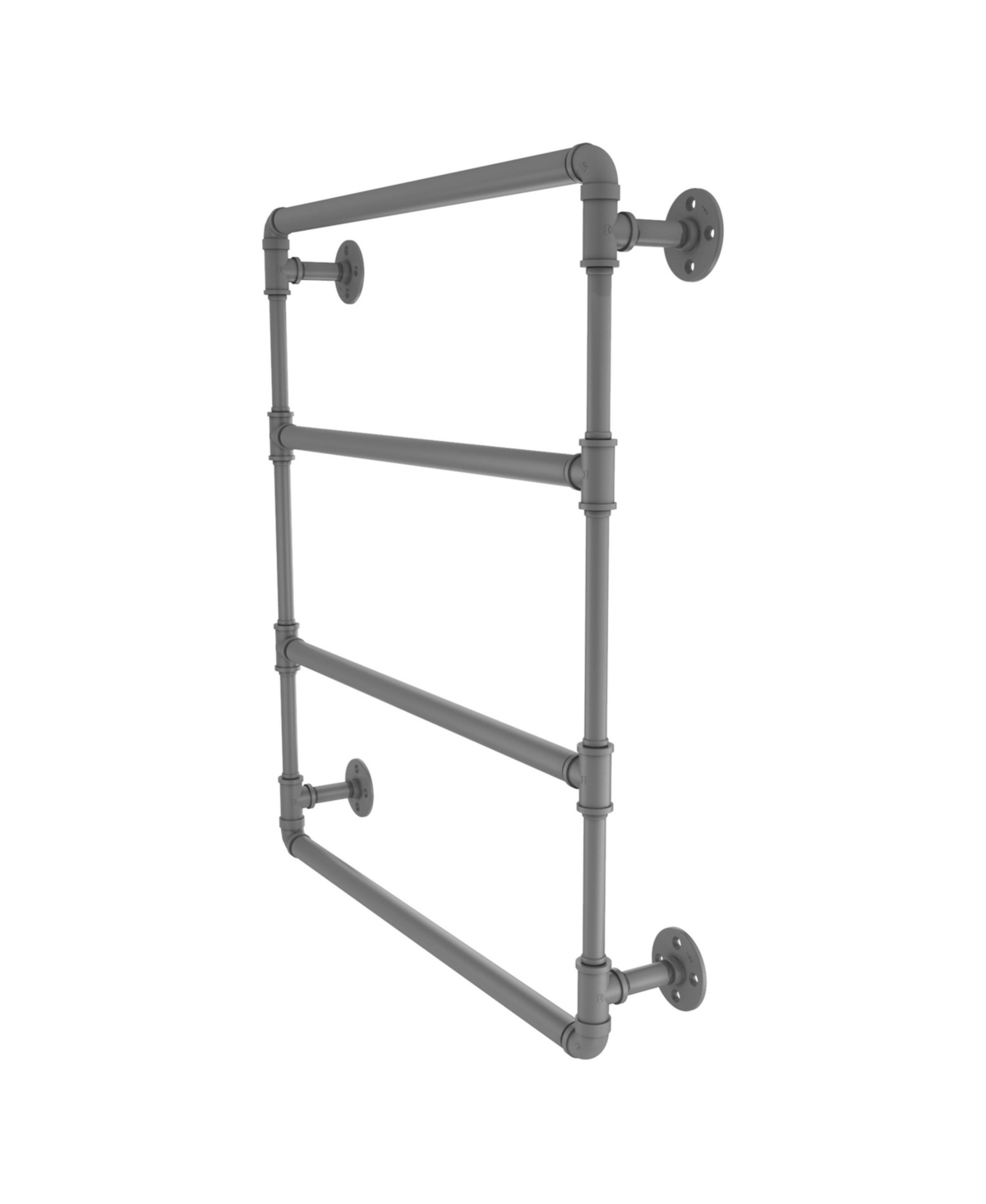 Allied Brass Pipeline Collection 36 Inch Wall Mounted Ladder Towel Bar In Matte Gray