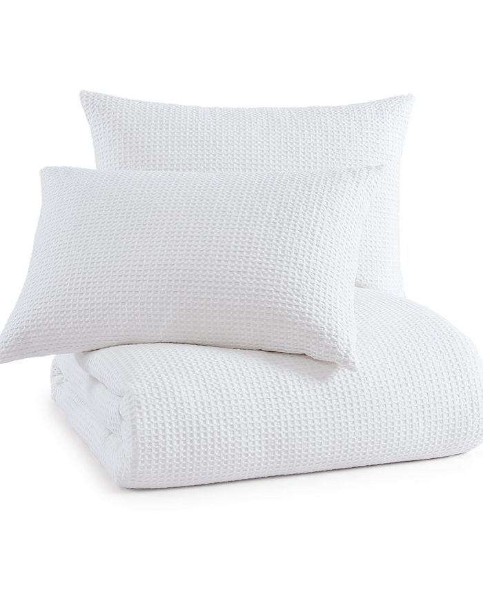 DKNY Modern Waffle 3 Piece Duvet Cover Set, Queen Macy's
