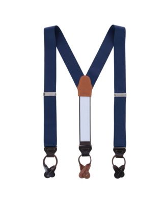 Men's Phoenix 38mm Grosgrain Non Stretch Ribbon Button End Suspenders