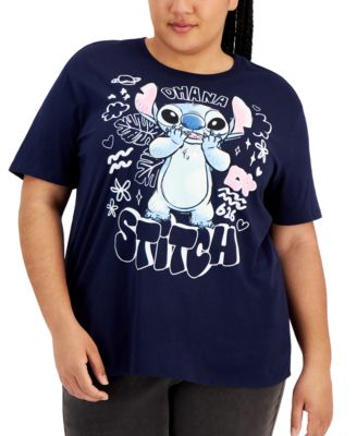Disney - Trendy Plus Size Doodle Stitch Short Sleeve T-Shirt