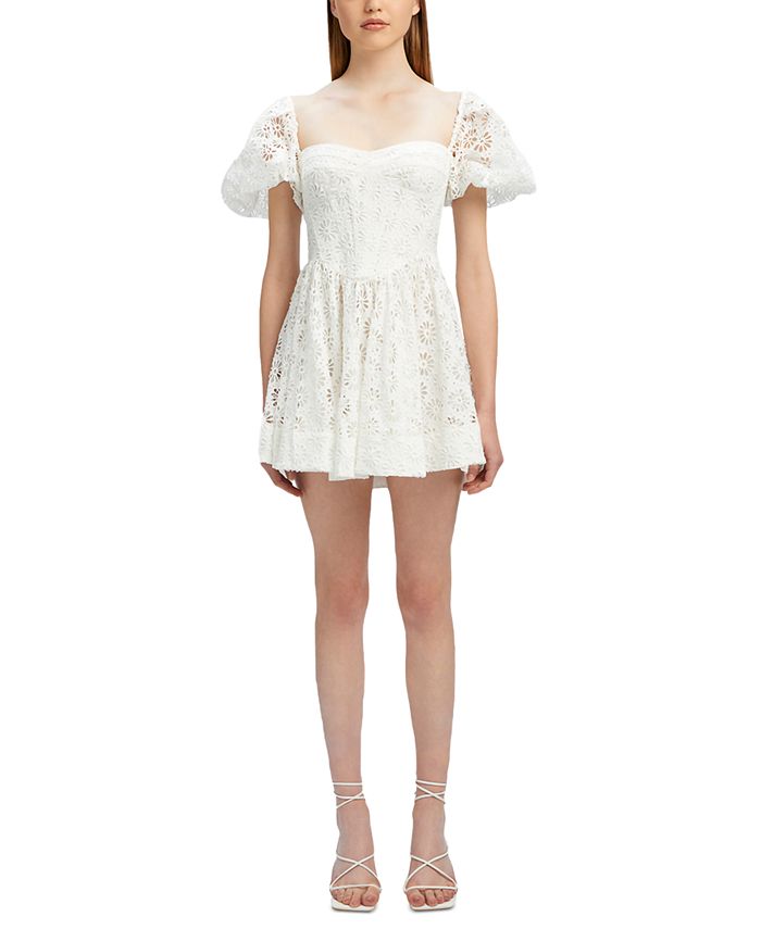 Bardot Women's Kiah Broderie Mini Dress - Macy's