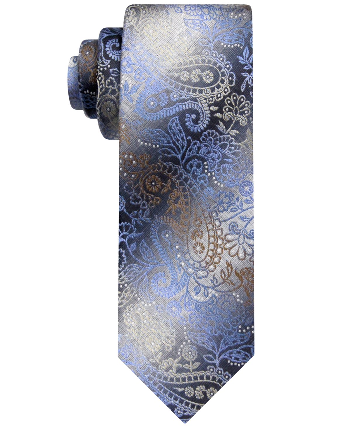 Men's Shaded Paisley Tie - Med Blue/sky Blue