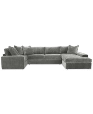 Michola 155" 3-Pc. Fabric Sectional with Chaise