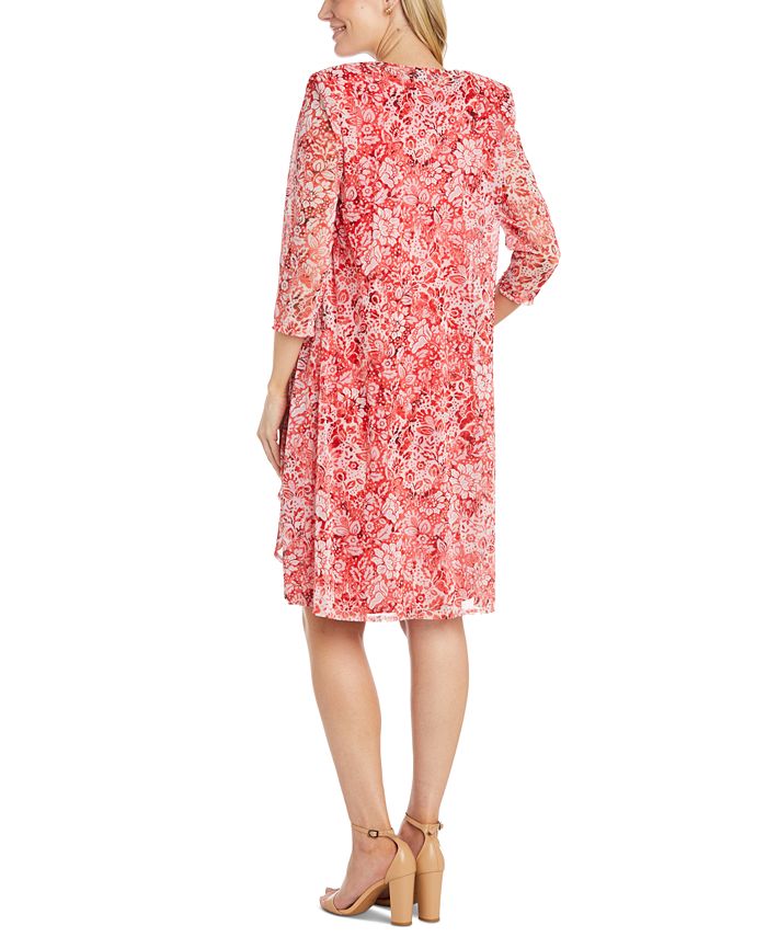 R & M Richards Women's PuffPrint PowerMesh Swing Jacket & Dress Macy's