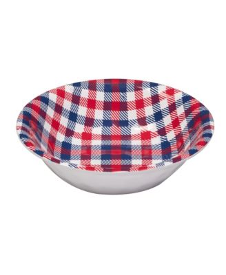Patriotic Plaid Melamine 12 Piece Dinnerware Set, Service for 4