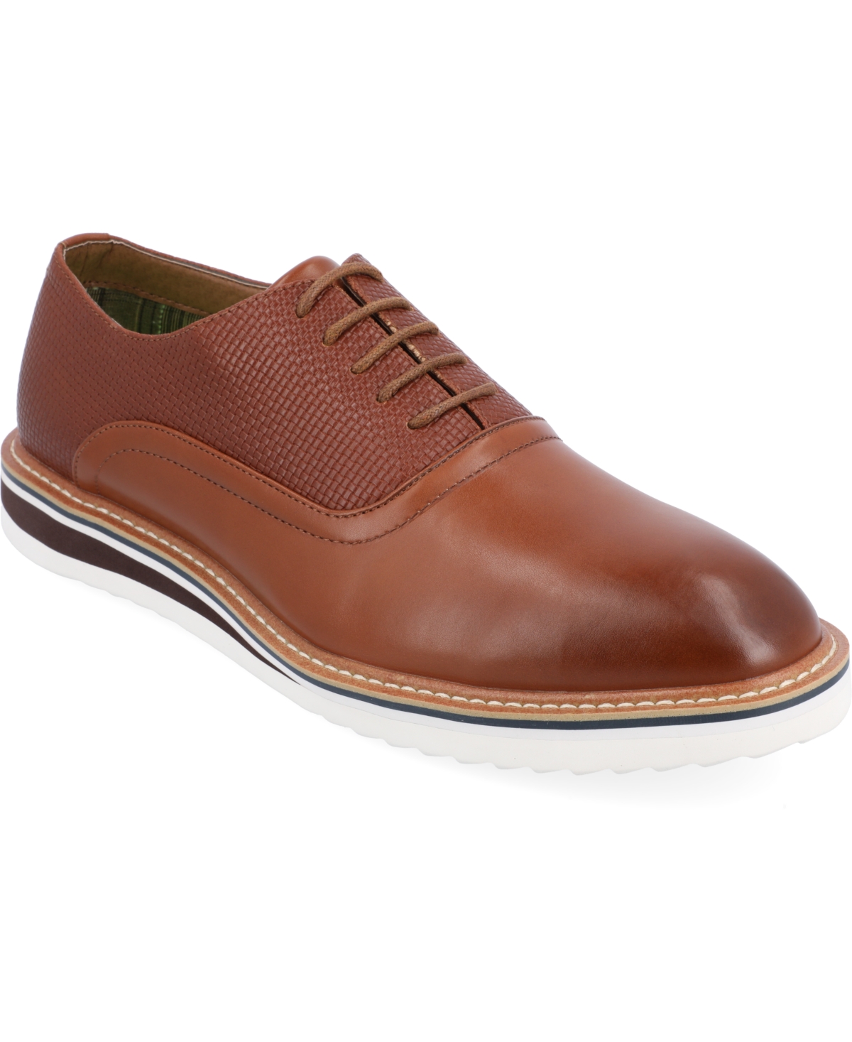 Vance Co. Weber Plain Toe Hybrid Dress Shoe In Chestnut