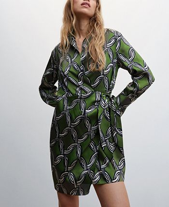 Geometric print dress - Women, Mango USA