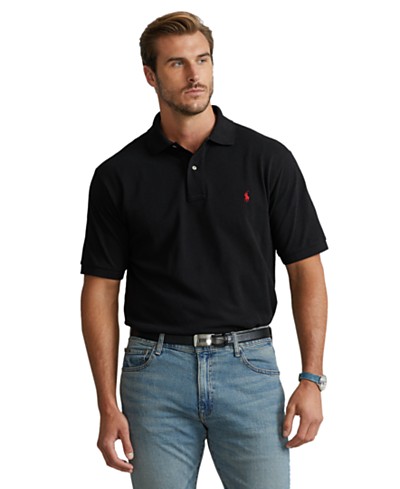 POLO RALPH LAUREN Men's Big and Tall Short Sleeve Pima Soft-Touch Polo  Shirt (3XB, SkyLavenderSigPny)