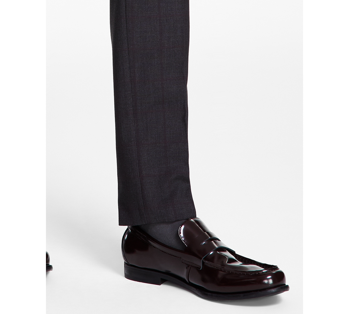 Alfani Men's Slim-Fit Windowpane Check Suit Pants, Created for Macy's -burgundy