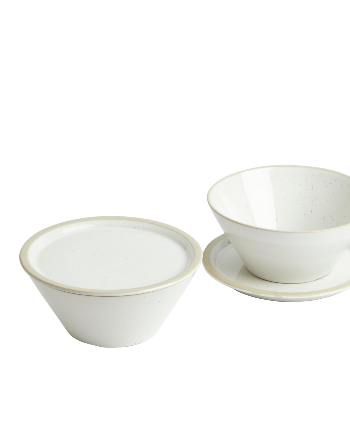 Urban Dining Bowl & Plate/Lid 4 Piece Set - White