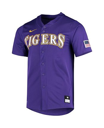 Nike Men's LSU Tigers Full-Button Vapor Elite Baseball Jersey - Macy's