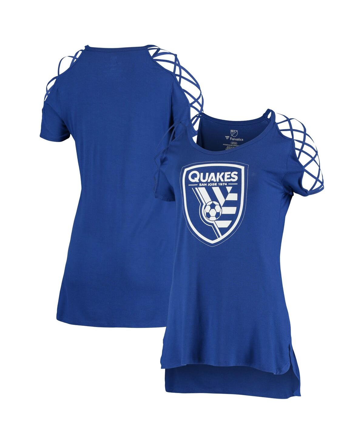 Shop Fanatics Women's  Blue San Jose Earthquakes Iconic Best Comeback T-shirt
