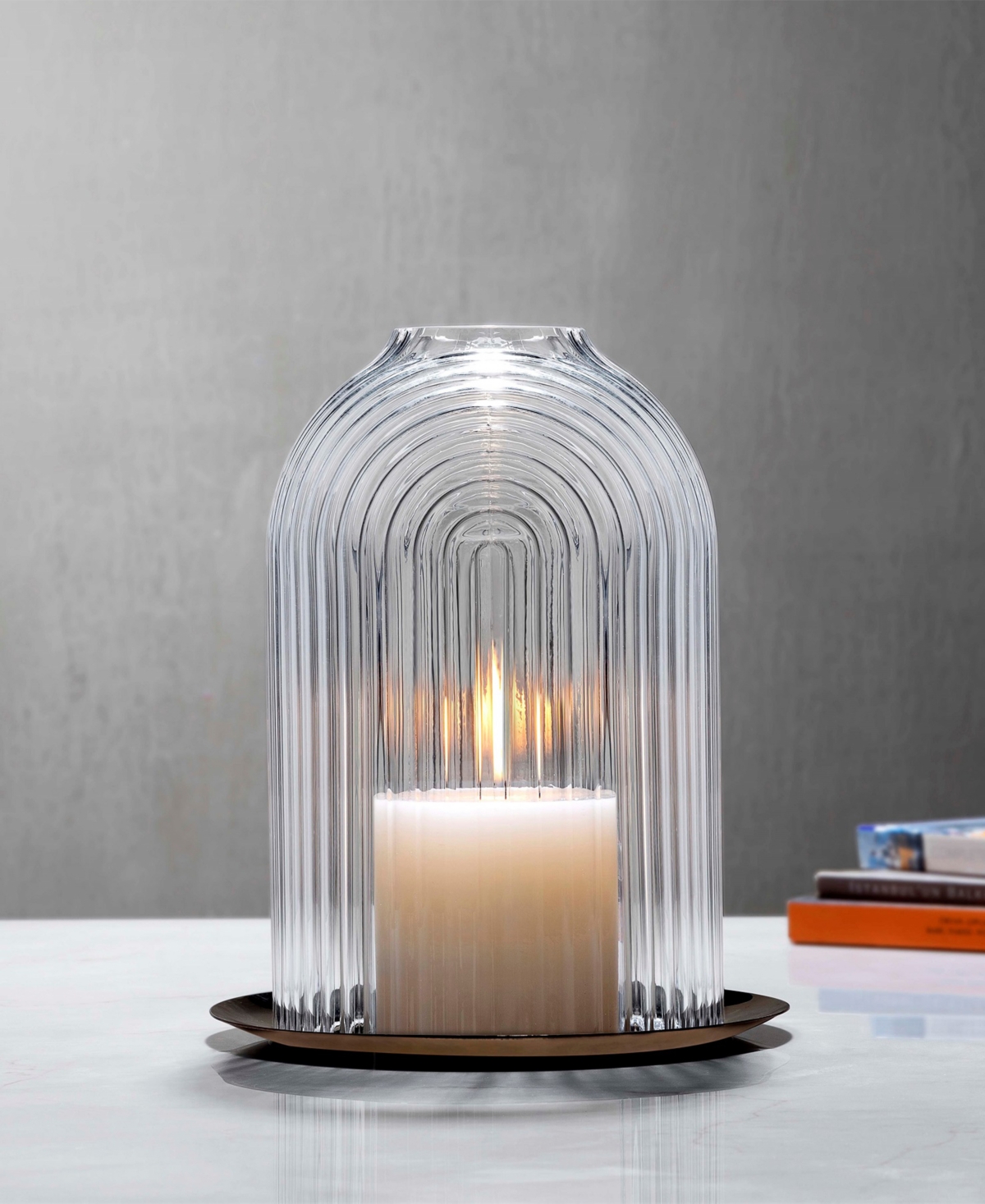 Nude Glass Ilo Candle Holder,