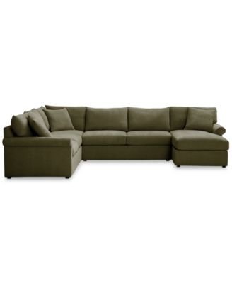 CLOSEOUT! Wrenley 138" 5-Pc. Fabric Modular Sleeper Chaise Sectional Sofa, Created for Macy's