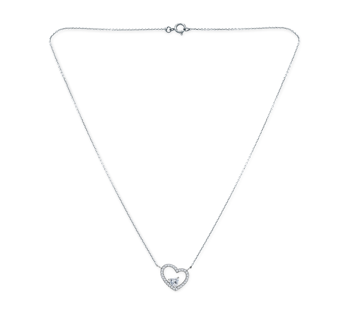 Giani Bernini Cubic Zirconia Heart Pendant Necklace, 16