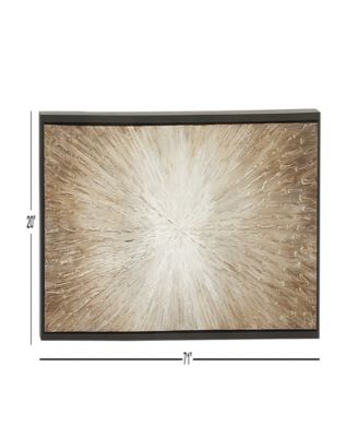 Canvas Radial Starburst Framed Wall Art with Black Frame, 71" x 1" x 20"