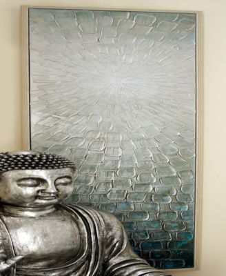 Canvas Radial Starburst Framed Wall Art with Brown Frame, 71" x 2" x 20"