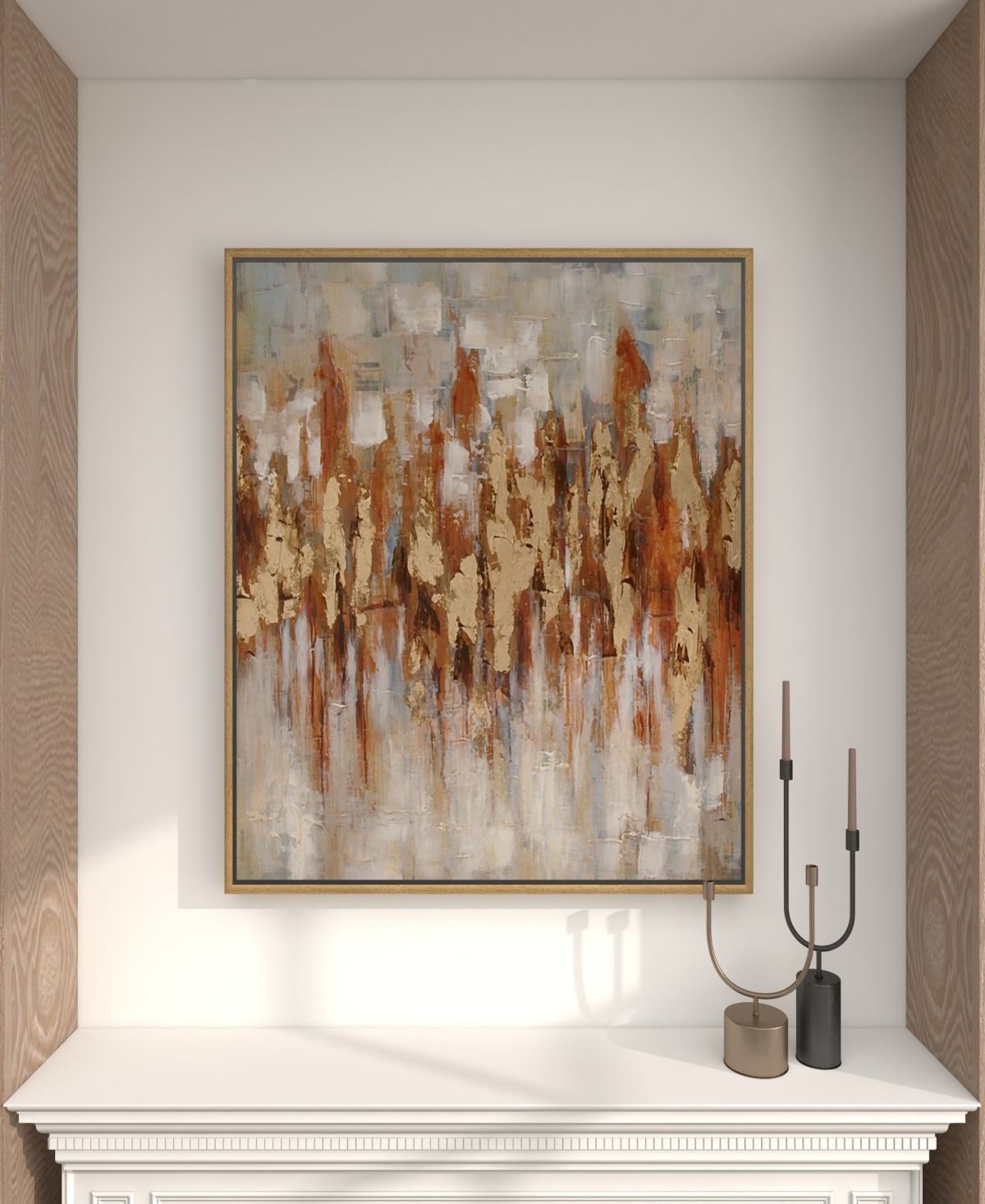 Rosemary Lane Canvas Abstract Framed Wall Art withTone Frame, 39