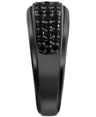 EFFY&reg; Men's Black Spinel Ring (1-5/8 ct. t.w.) in Black PVD-Plated Sterling Silver