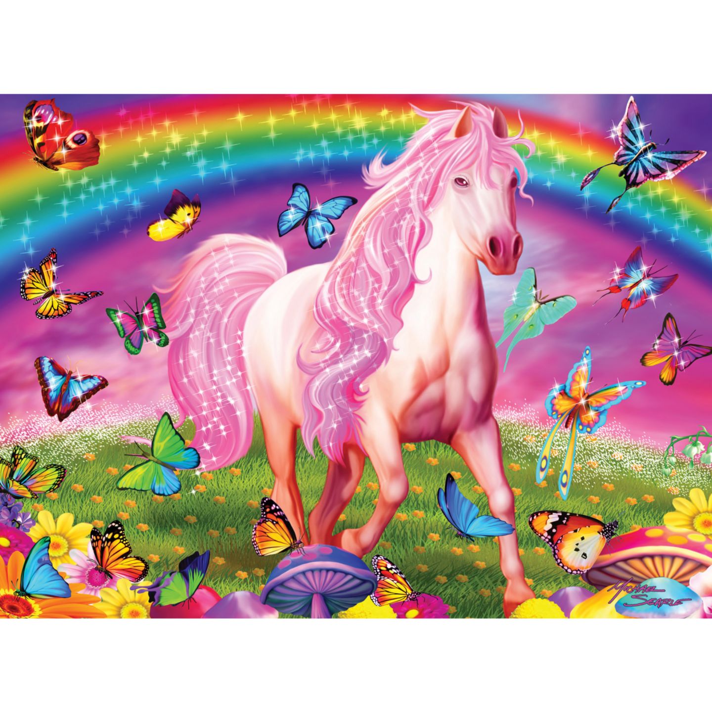 Детский пазл MasterPieces Puzzles Glow in the Dark Rainbow World 60 Piece Puzzle, Ages 5+, цвет: Разноцветный — фото 3