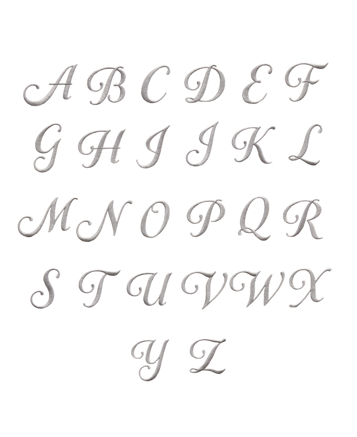 Linum Home Linum Gray Font Monogrammed Luxury 100% Turkish Cotton Novelty 2-piece Hand Towels, 16" X 30"
