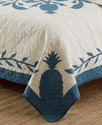 CLOSEOUT! Aloha Pineapple Embroidered Quilt, King
