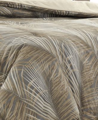 Raffia Palms Reversible Comforter Set, Queen