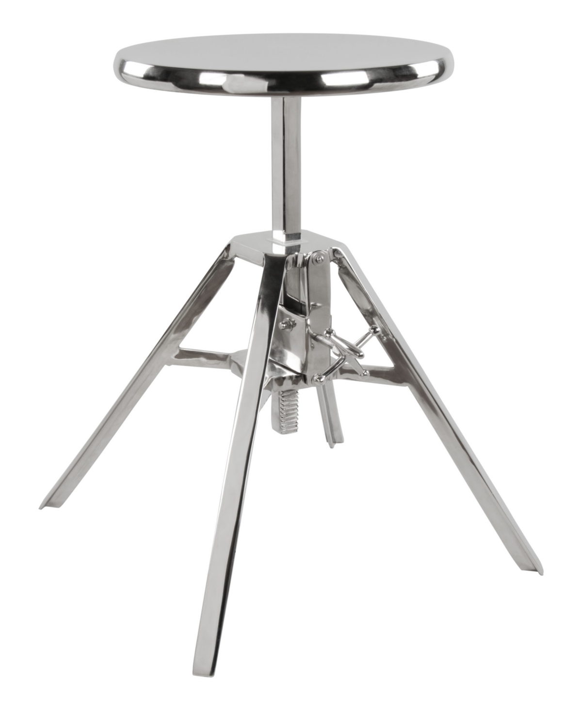 Shop Zuo 29.5" Aluminum, Iron Mercy Dining And Bar Stool In Silver