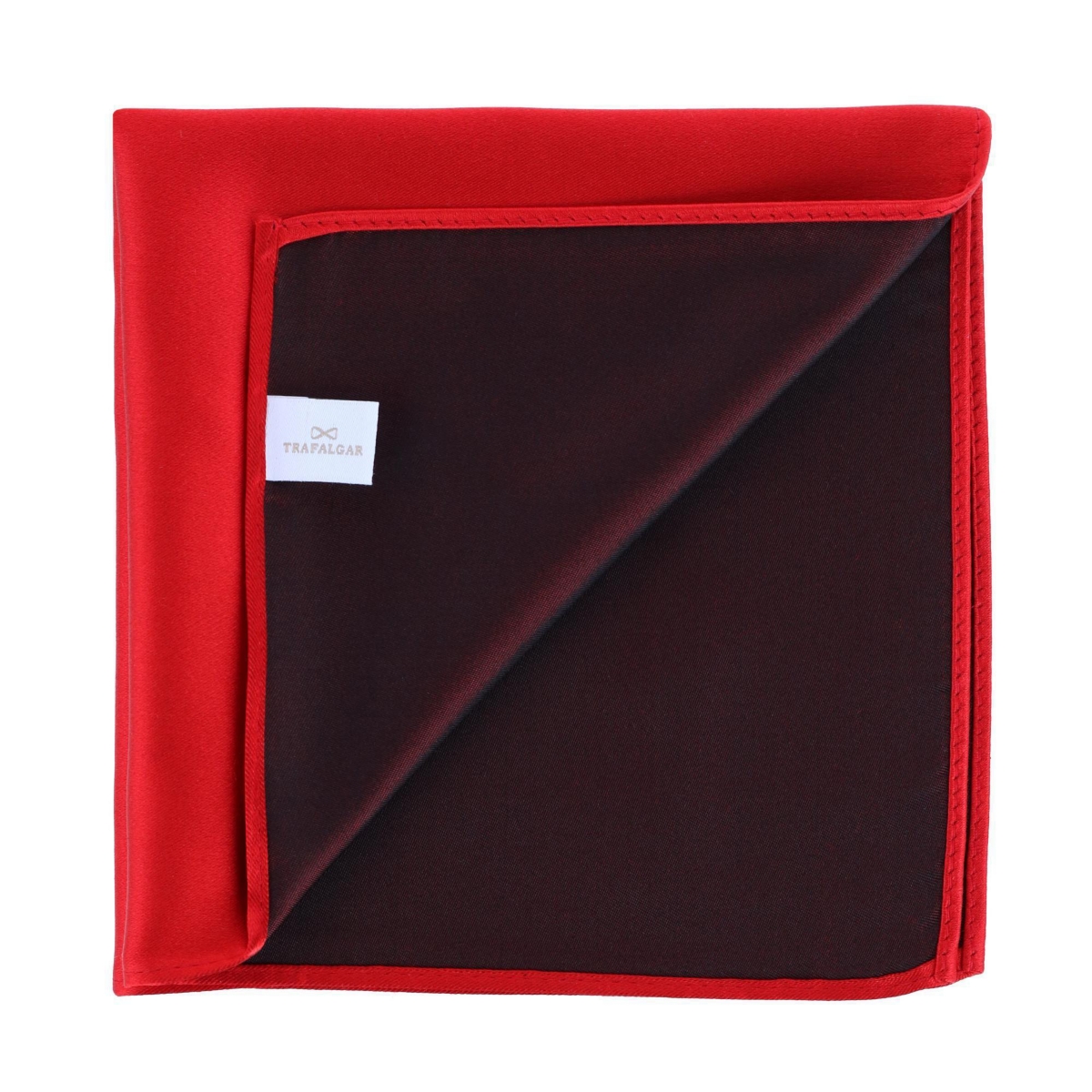 Trafalgar Men's Sutton Solid Color 13 Inch Silk Pocket Square