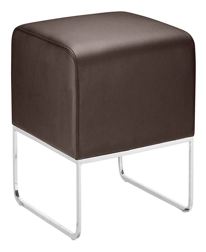 Zuo 18.5" Steel, Polyurethane Plush Contemporary Ottoman & Reviews