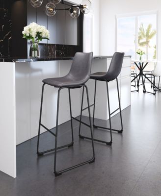 39" each, Set of 2 Steel, Polyurethane Smart Bar Chair