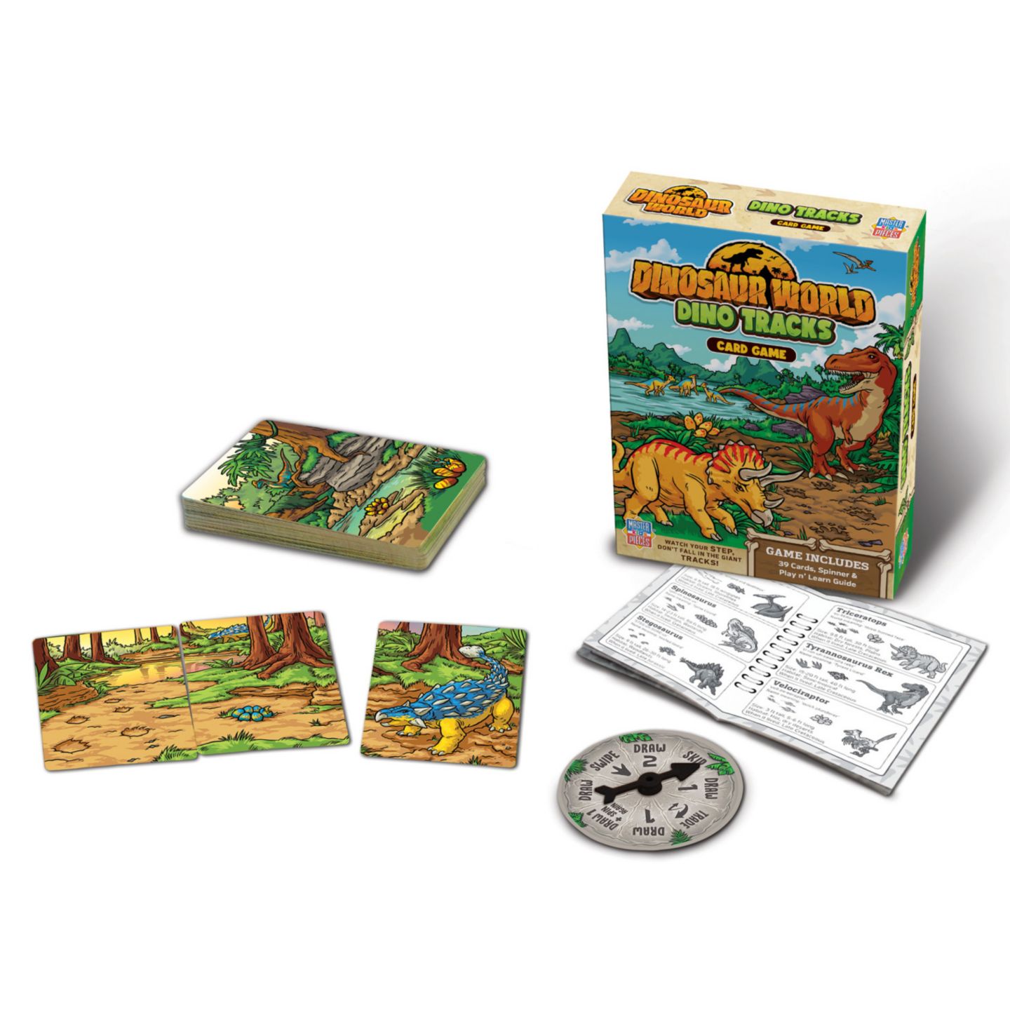 Детская карточная игра MasterPieces Puzzles Jr. Ranger Dino Tracks Card Game, цвет: Разноцветный — фото 2
