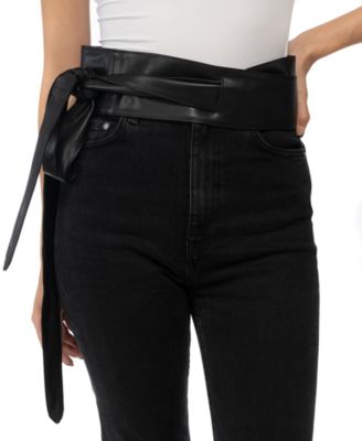 Women's Wide Faux-Leather Sash Belt, Created for Macy's