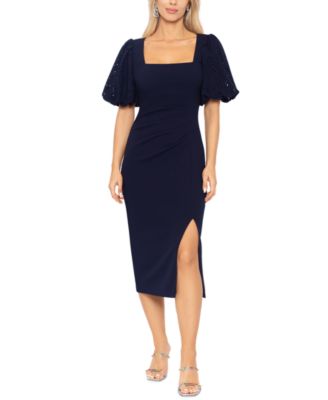 Betsy & Adam - Women's Puff-Sleeve Sheath Dress