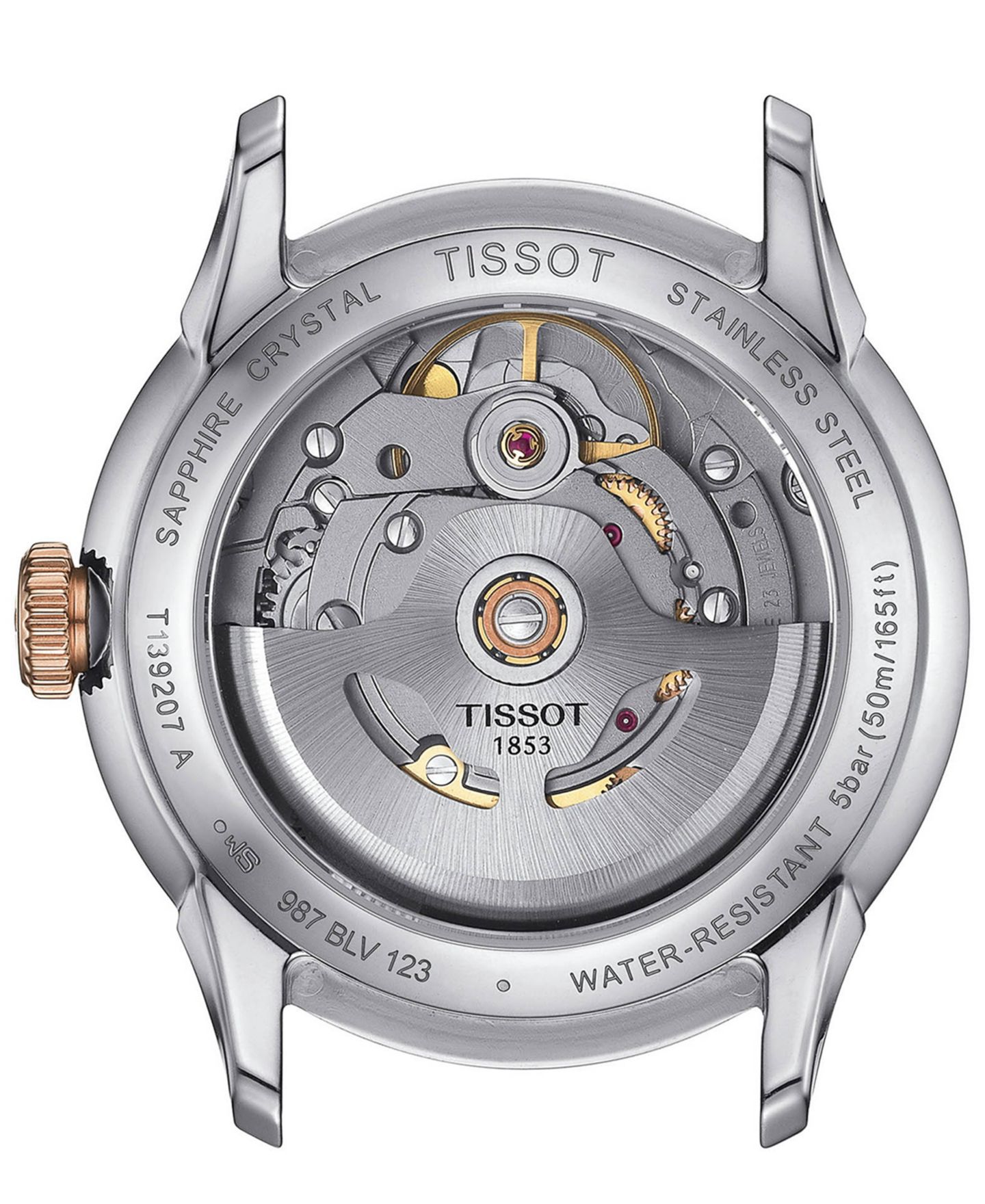 Женские часы Tissot Swiss Automatic Chemin des Tourelles Powermatic 80 Two-Tone Stainless Steel Bracelet Watch 34mm — фото 3