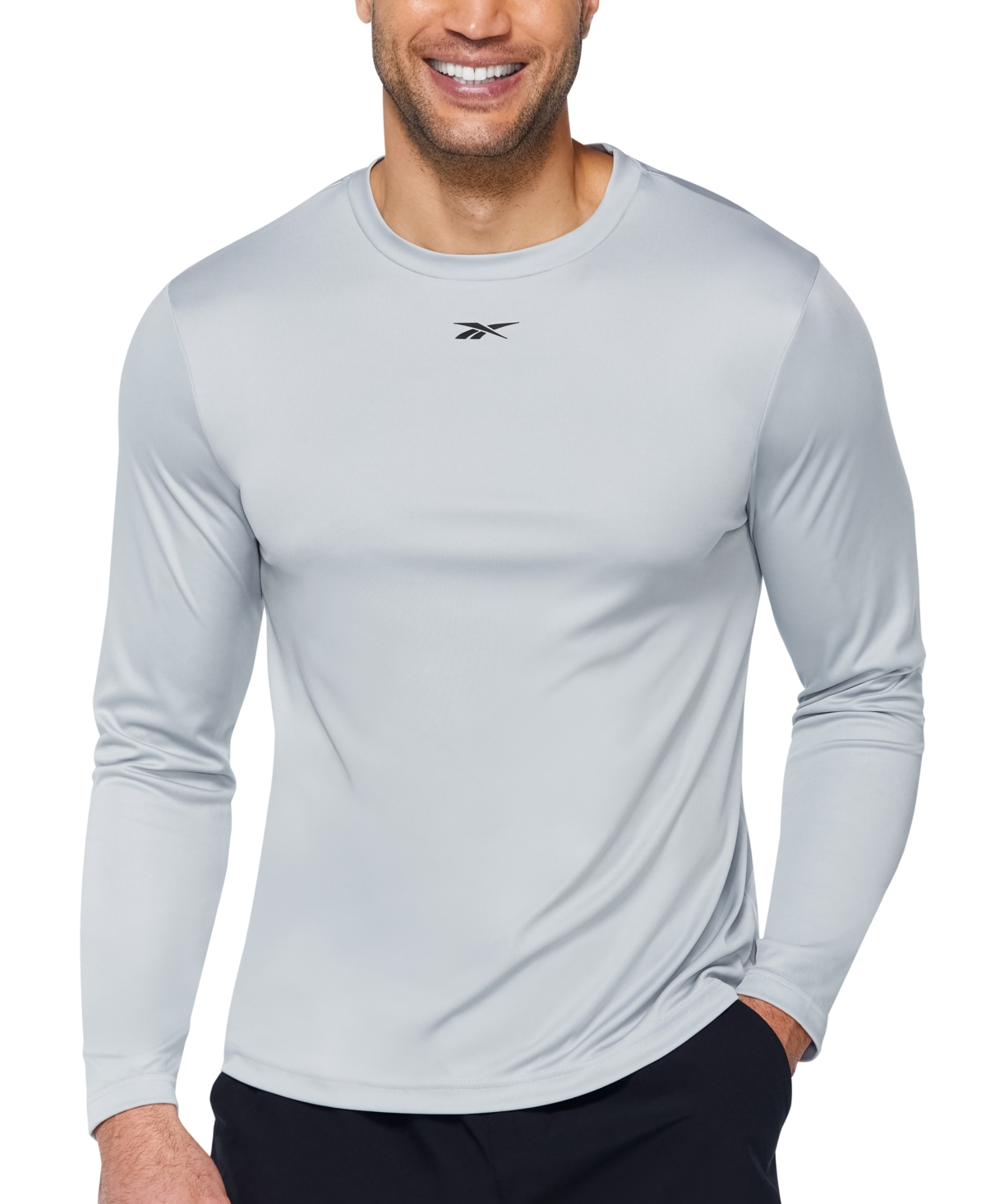 Reebok Men's Long-sleeve Swim Shirt In Grey
