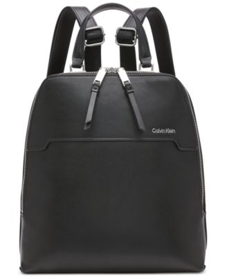 Calvin Klein - Jasper Faux Leather Small Zip-Top Backpack