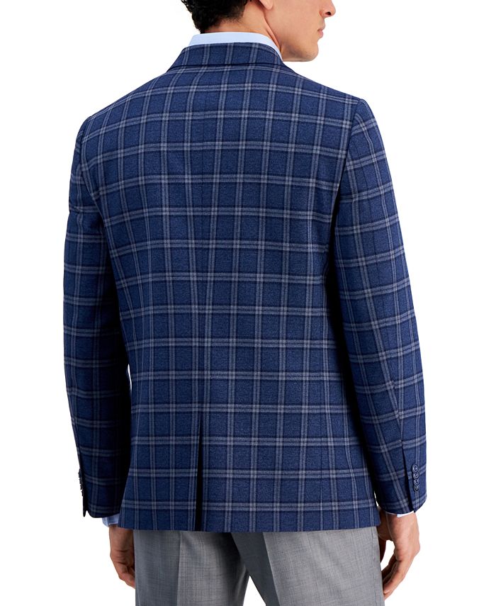 Vince Camuto Navy Mesh Air Slim-fit Blazer In Blue For Men