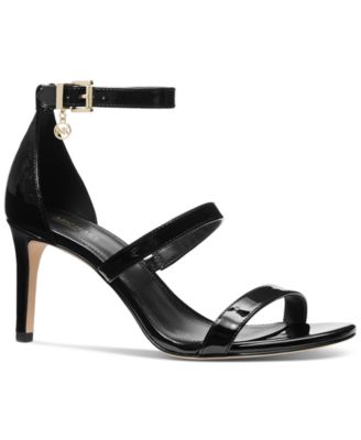 Michael kors black heels macy's on sale