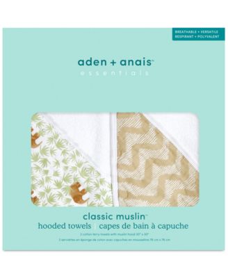 Baby Boys or Baby Girls Hooded Bath Towels, Pack of 2