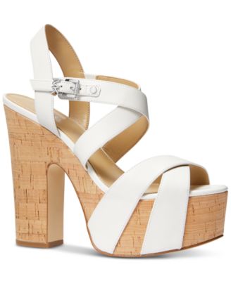 Michael Kors - Women's Suki Crisscross Strappy Platform Sandals