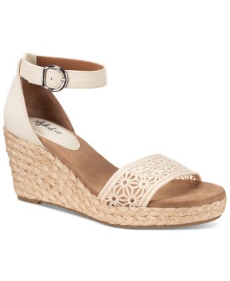 Style & Co - Shirleyy Ankle-Strap Espadrille Platform Wedge Sandals