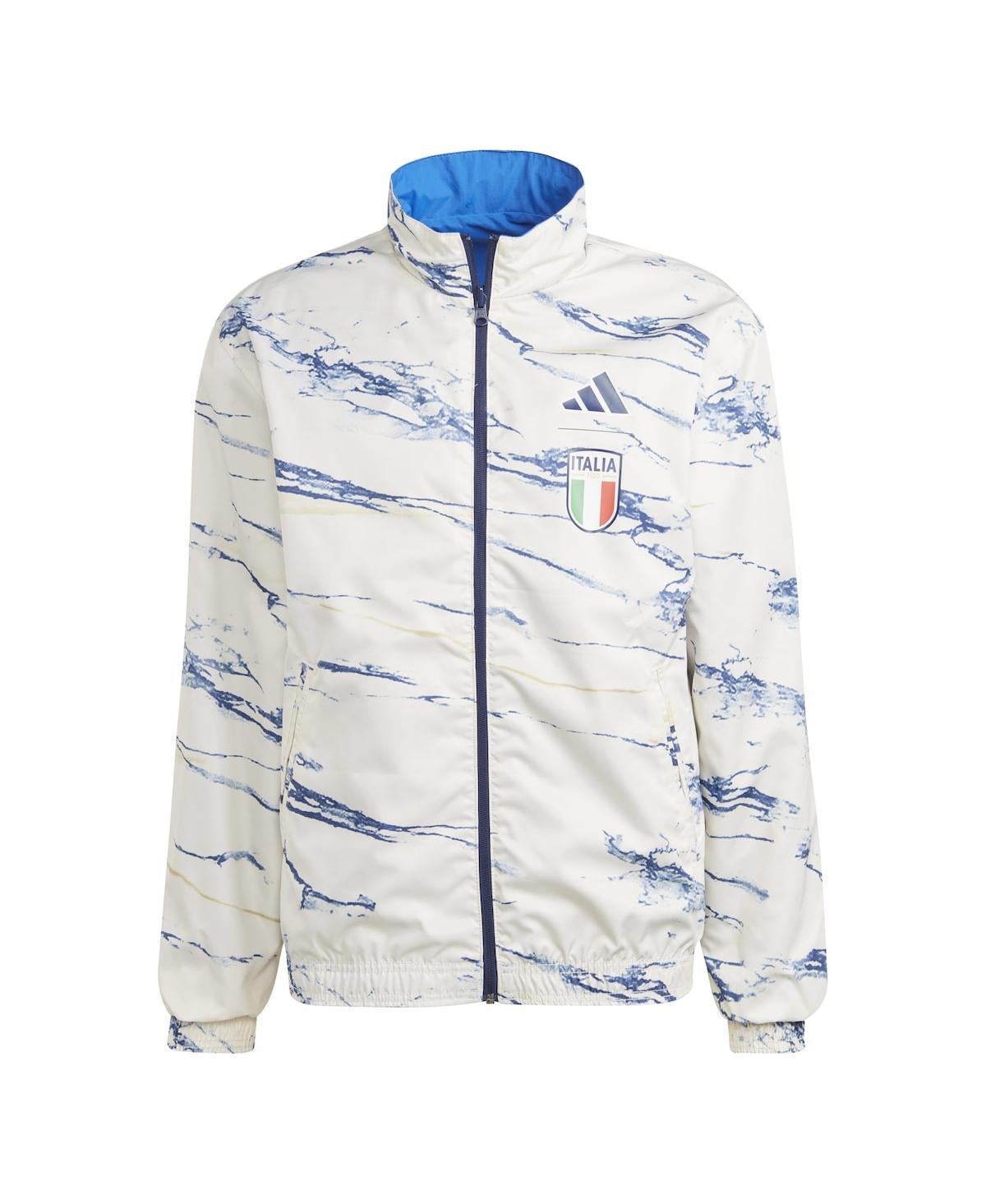 Shop Adidas Originals Men's Adidas White Italy National Team Logo Anthem Reversible Full-zip Jacket