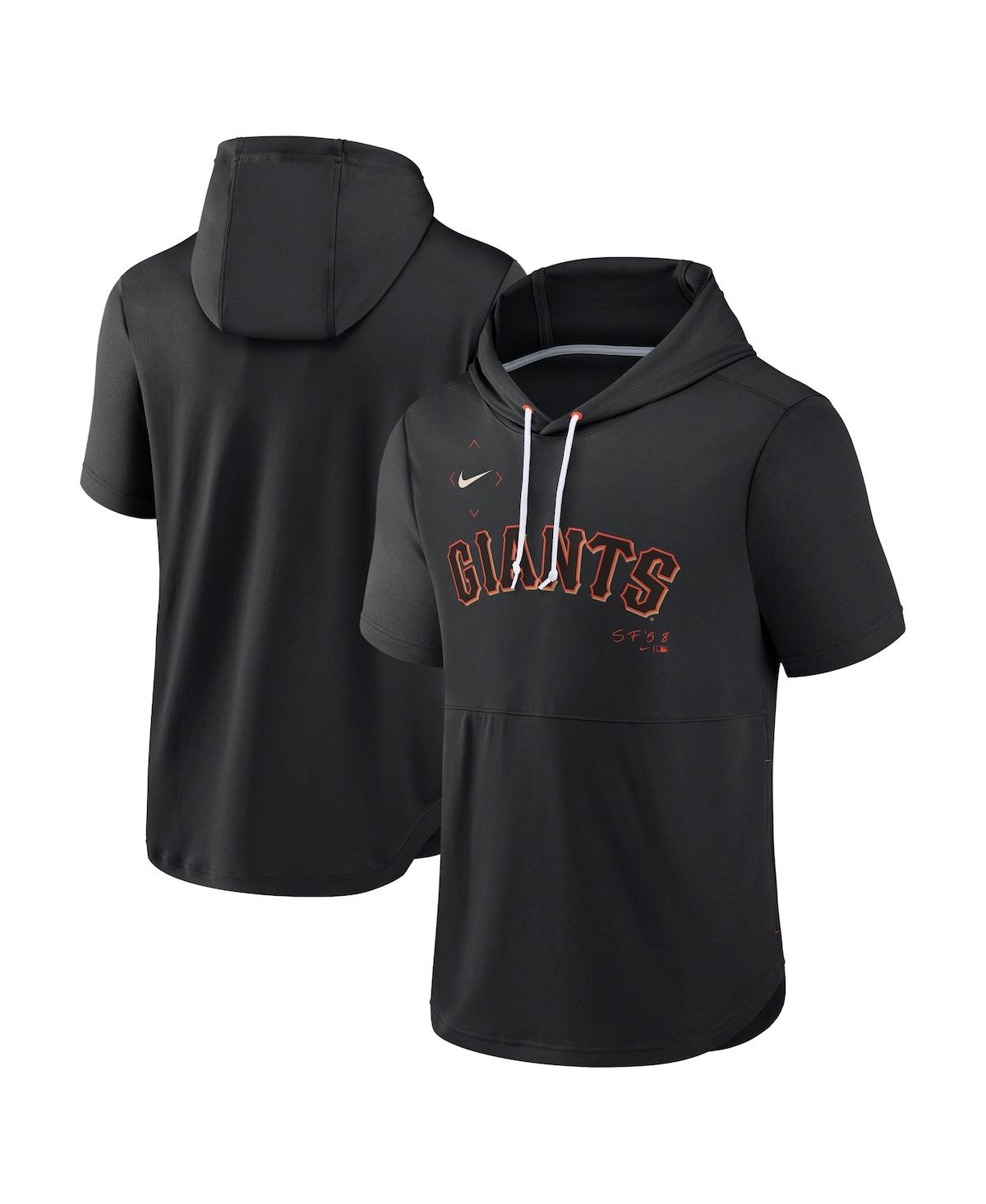 Shop Nike Men's  Black San Francisco Giants Springer Short Sleeve Team Pullover Hoodie