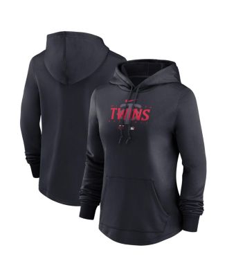 Women's Black Minnesota Twins Authentic Collection Pregame Performance Pullover Hoodie