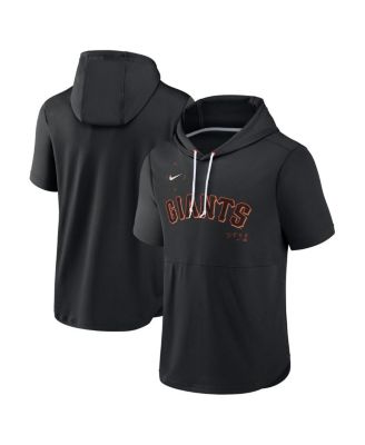 Men's Black San Francisco Giants Springer Short Sleeve Team Pullover Hoodie