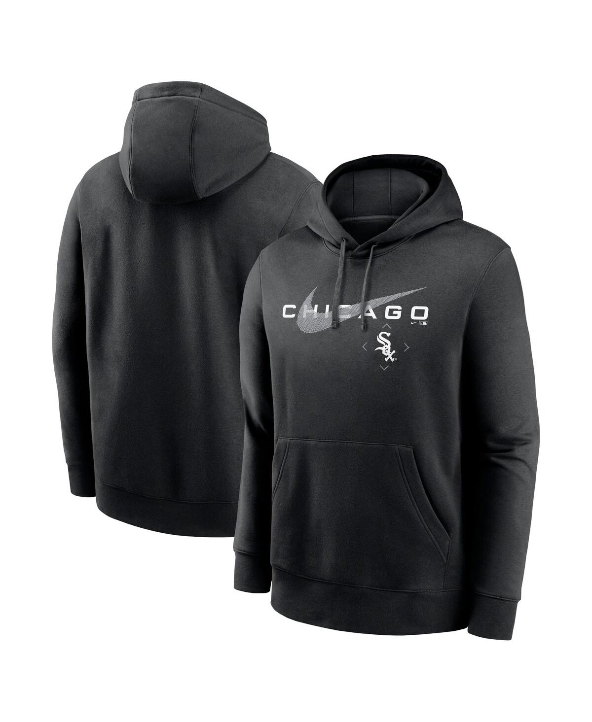 Shop Nike Men's  Black Chicago White Sox Big And Tall Over Arch Pullover Hoodie