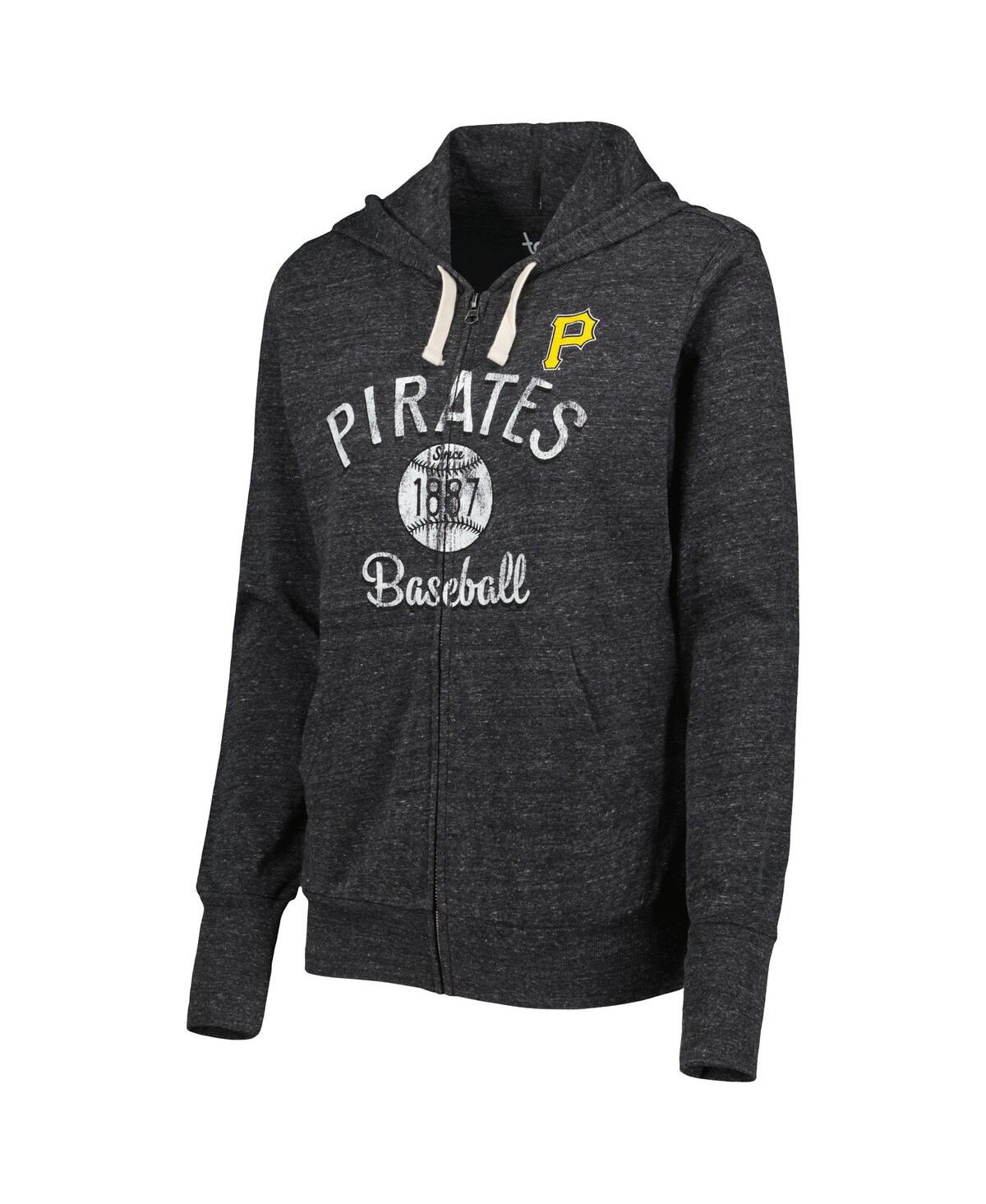 Women's TouchPittsburgh Pirates Training Camp Tri-Blend Full-Zip Hoodie - Black