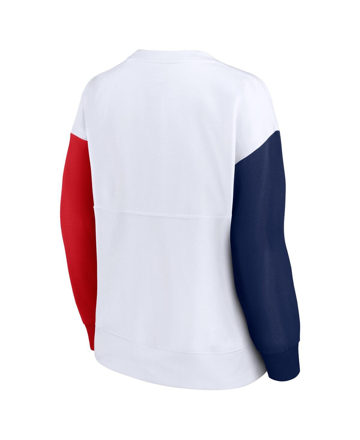 Shop Fanatics Women's  White Boston Red Sox Series Pullover Sweatshirt