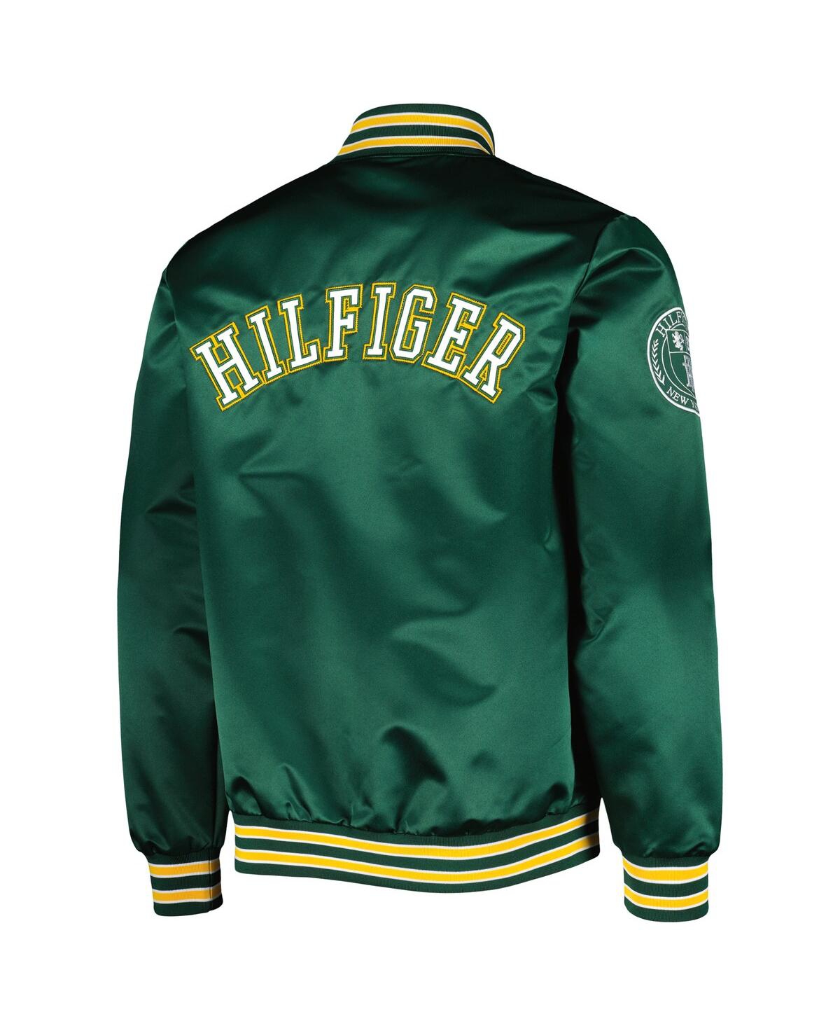 Shop Tommy Hilfiger Men's  Green Green Bay Packers Elliot Varsity Full-snap Jacket